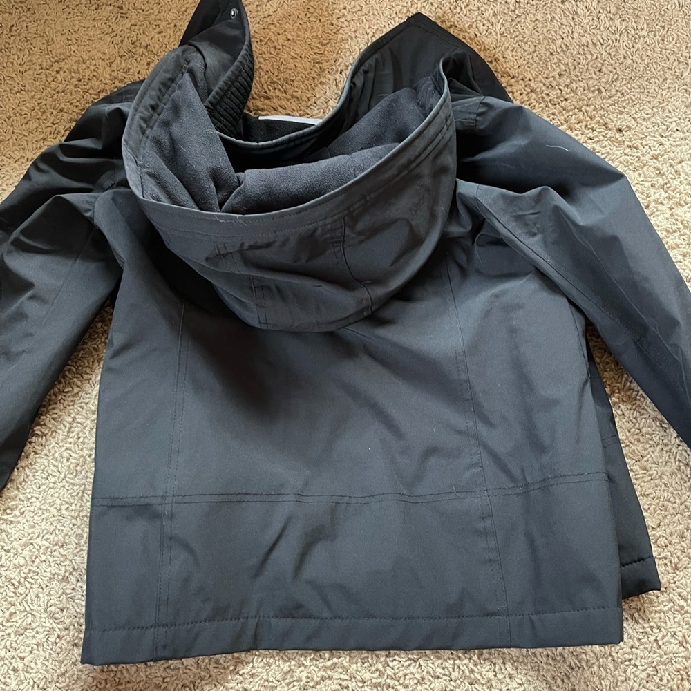 Puffy hollister rain coat